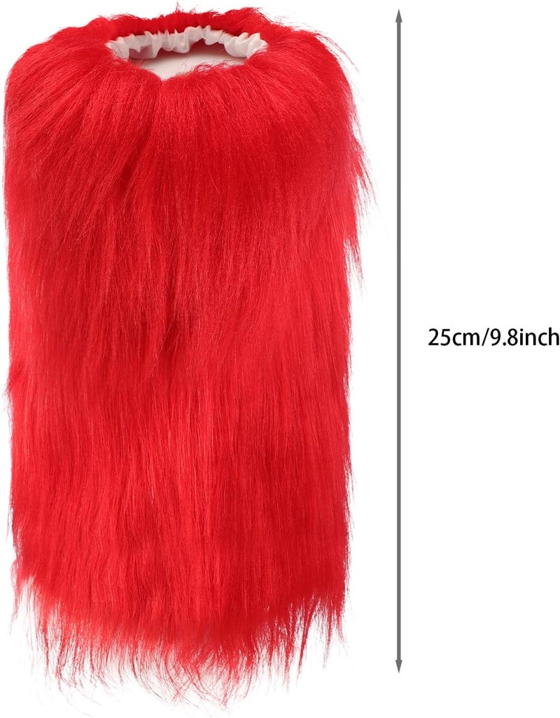 MioCloth Kid Girl Faux Fur Leg Warmers Dance Fuzzy Boot Cuff Cover Kawaii Goth Y2K Accessories Winter Xmas Clothes - Image 3